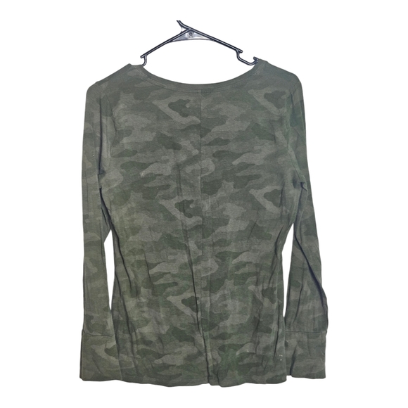 ★SOLD★ A.n.a: Green Camo Long Sleeve Top - Picture 2 of 6